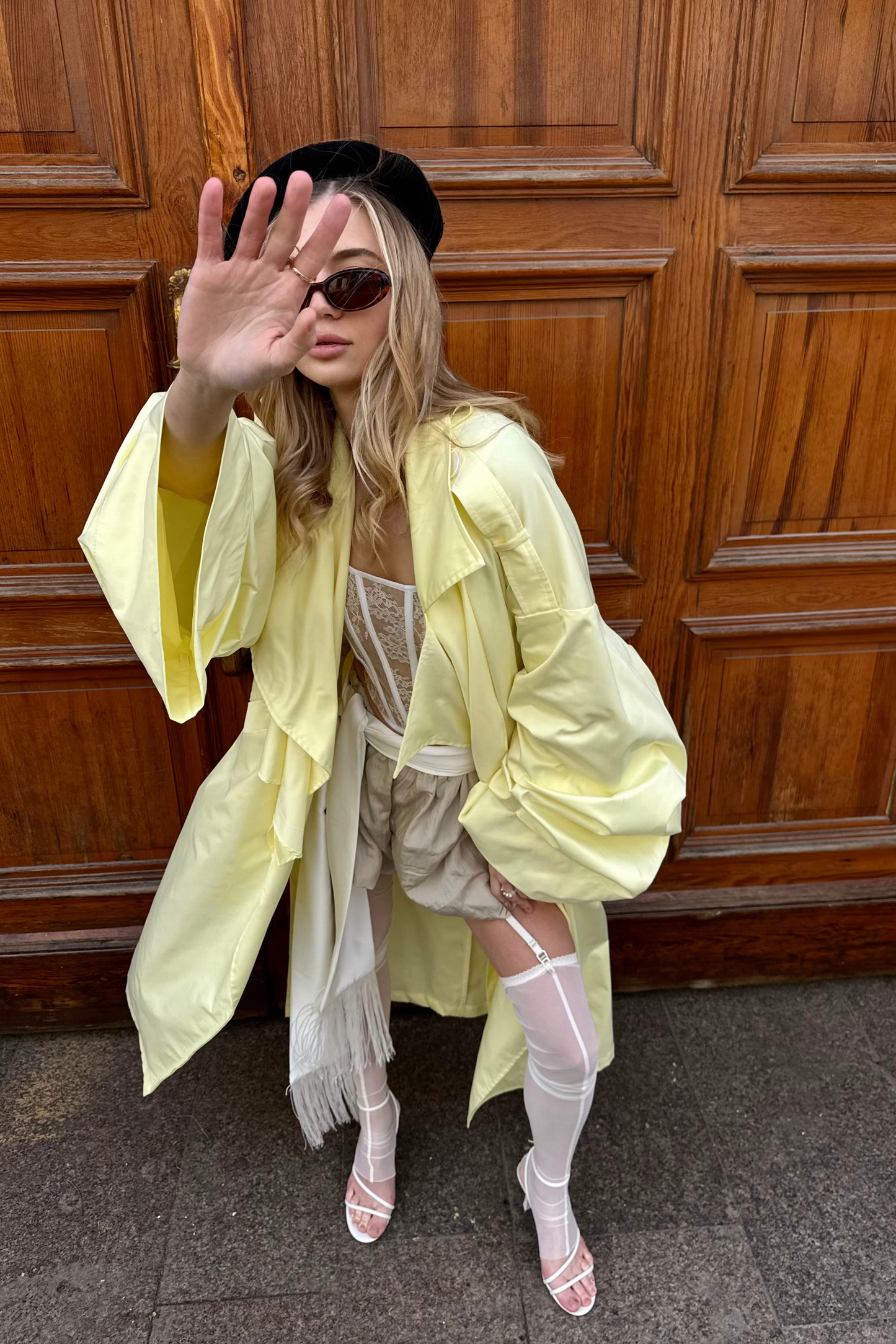 Trench coat Maxi - yellow