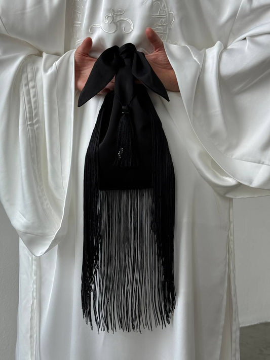 Satin fringe bag
