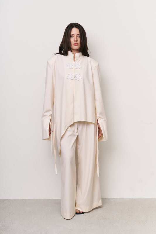 Wide trousers - beige