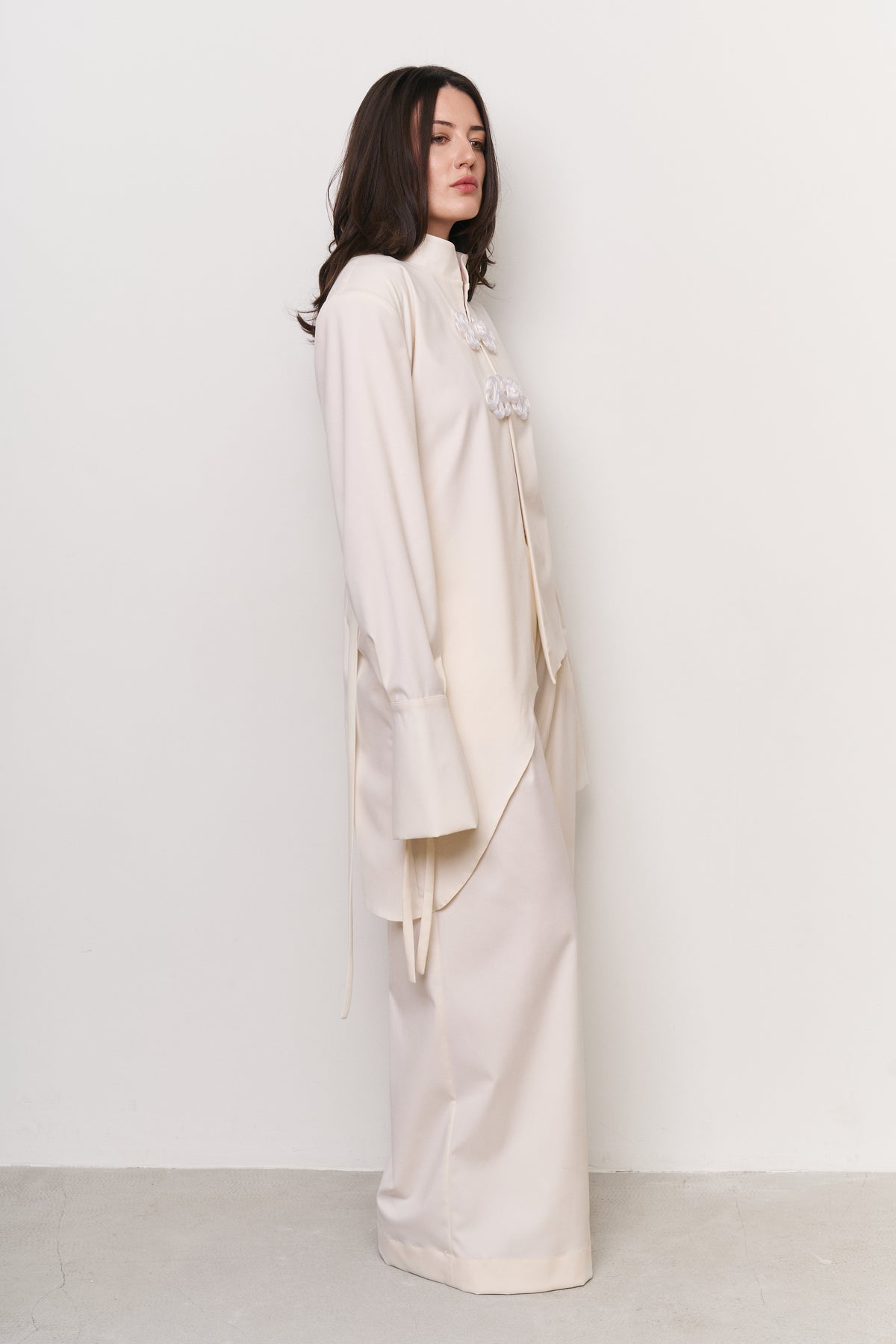 Wide trousers - beige